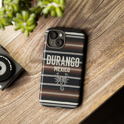 Durango Mexico Phone Case | Serape Scorpion Western Design | Mexican Heritage Tough Case for iPhone & Samsung