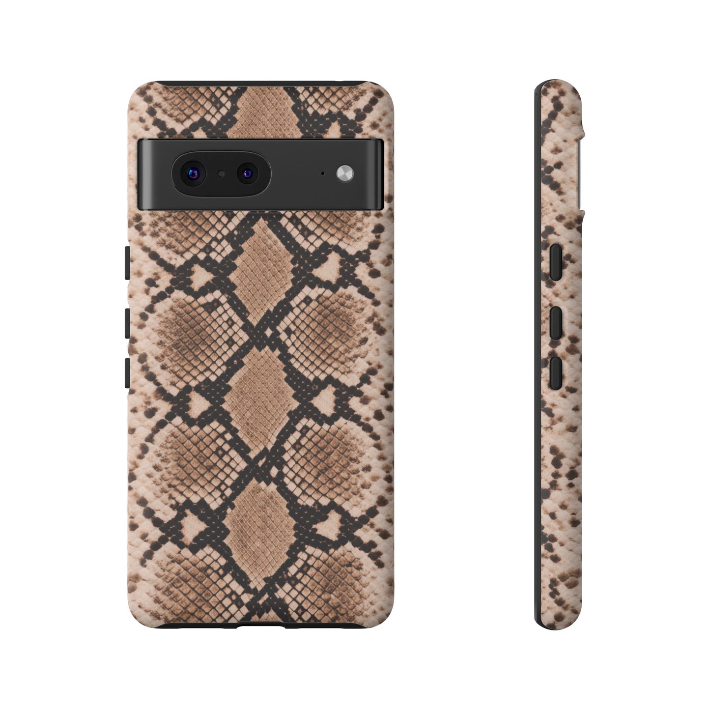 Snake Print Phone Case – Brown Python Pattern Slim Protective Cover for Iphone, Samsung Galaxy and Pixel