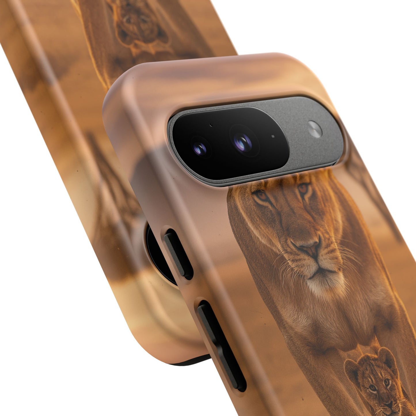 Lioness & Cub Phone Case | Safari Wildlife Tough Case for iPhone & Samsung