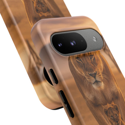 Lioness & Cub Phone Case | Safari Wildlife Tough Case for iPhone & Samsung