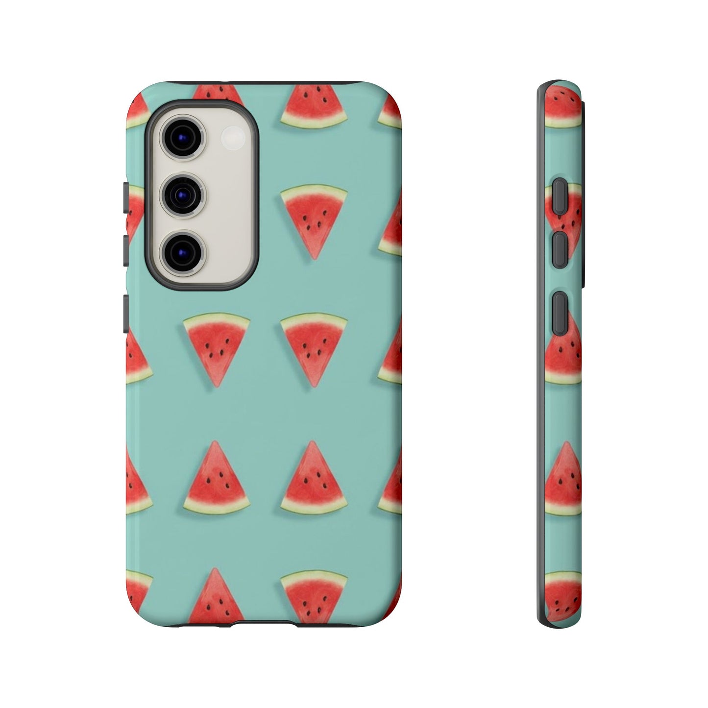 Watermelon Phone Case – Pastel Blue Summer Fruit Tough Case (iPhone, Samsung, Pixel)