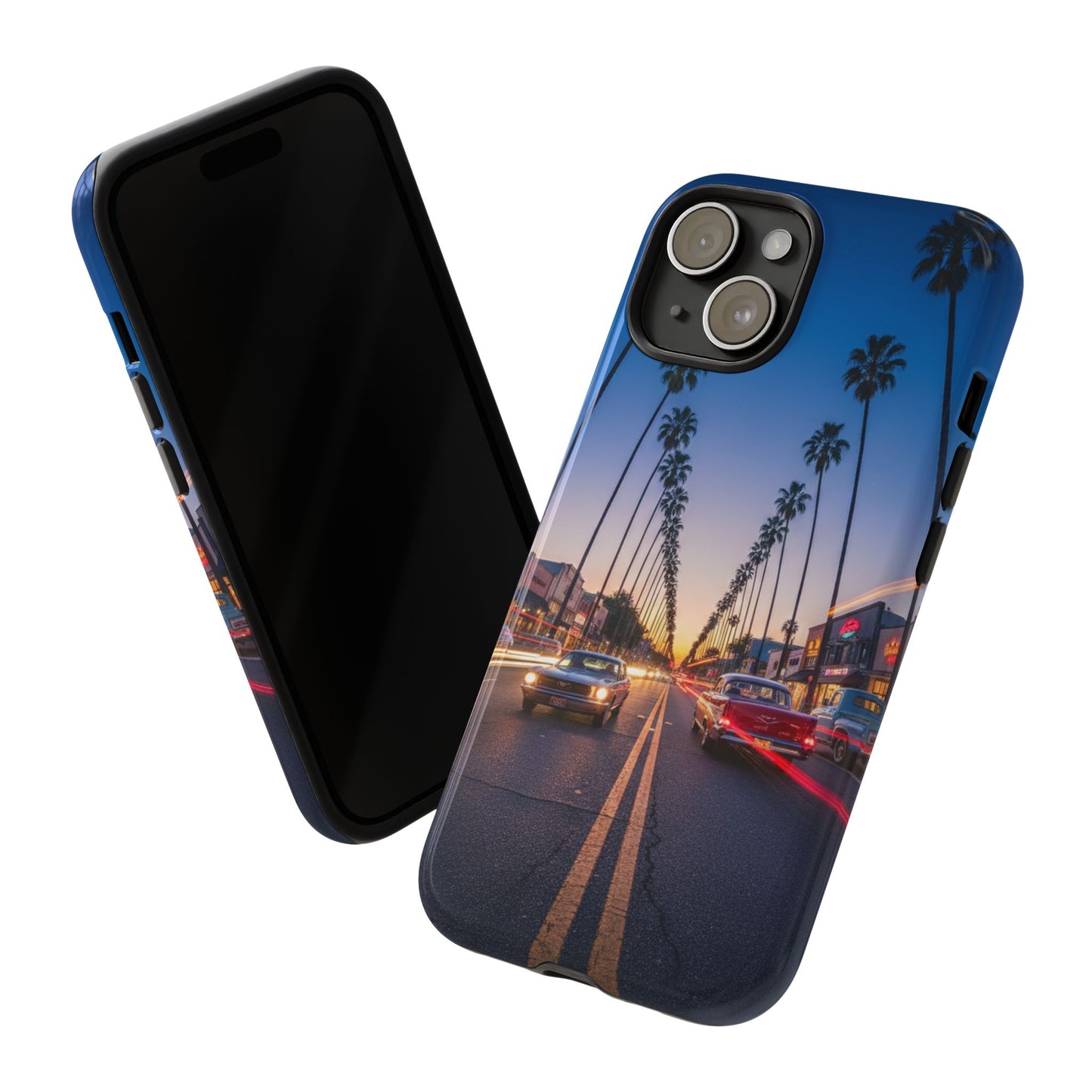 LA Sunset Boulevard Phone Case | Palm Tree Sunset Aesthetic | City Night Tough Case