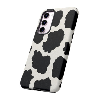 Black & White Cow Print Phone Case | Aesthetic Tough Protective Case