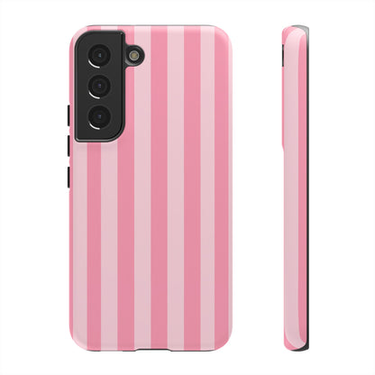Pink Vertical Stripe Phone Case | Minimal Pastel Stripes Tough Case