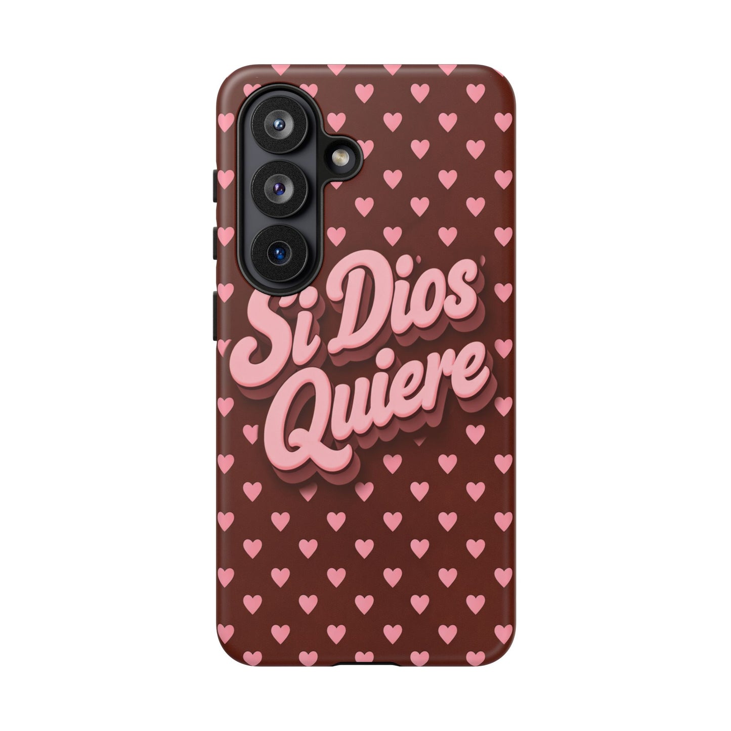 Si Dios Quiere Phone Case Latina Aesthetic Pink Hearts iPhone Samsung