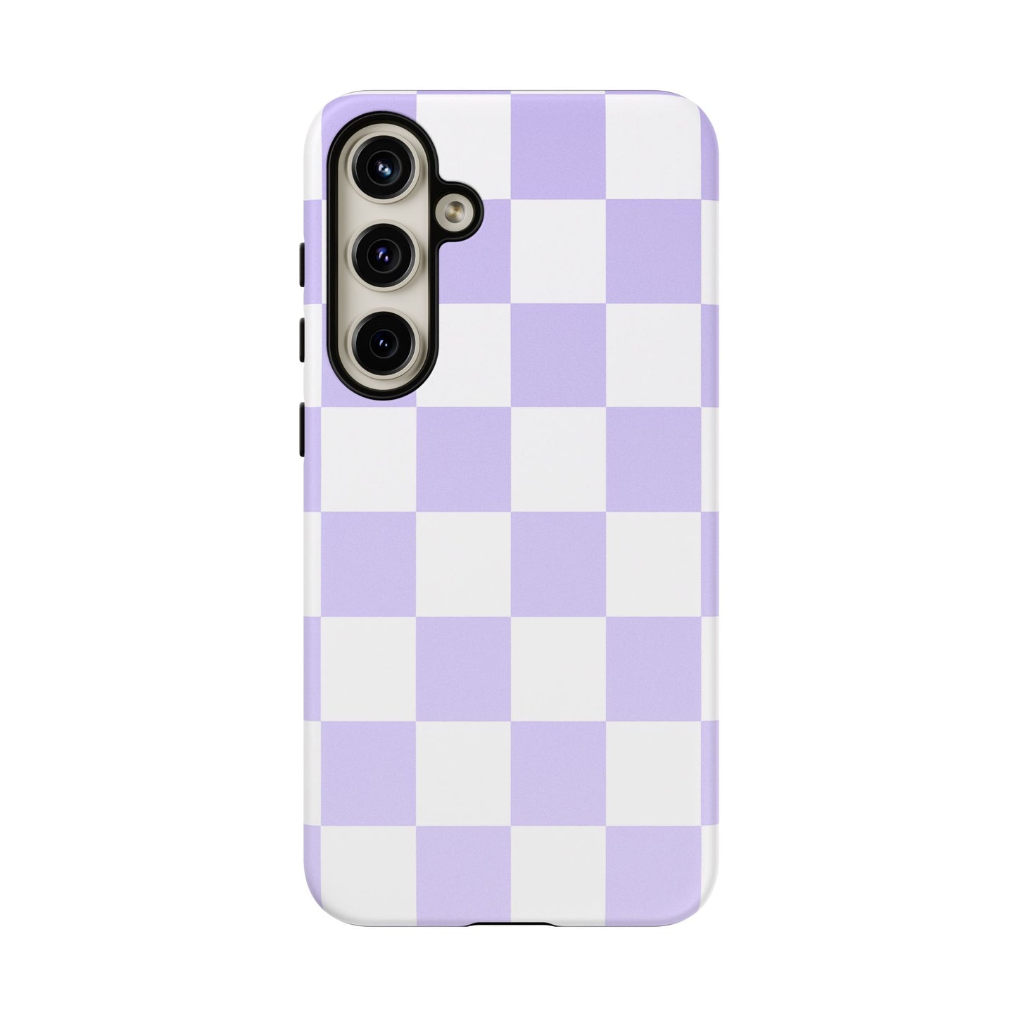 Lavender Checkerboard Phone Case | Pastel Aesthetic Checkered iPhone & Samsung Tough Case