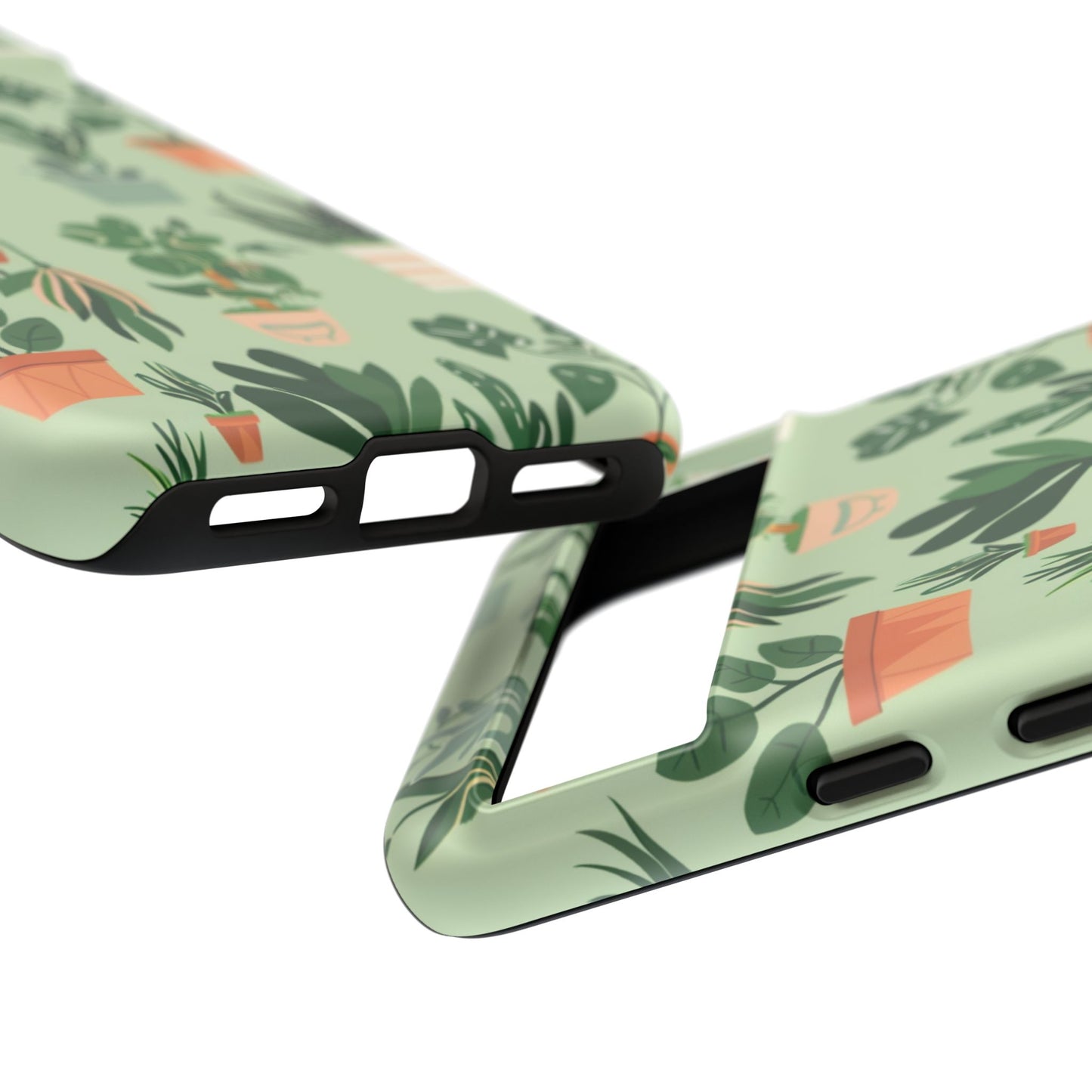 Plant Lover Phone Case | Cute Potted Plants Pattern | Botanical Aesthetic Tough Case