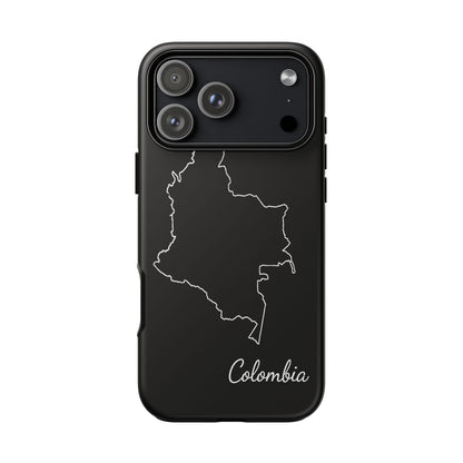 Colombia Outline Phone Case – Minimal Country Map Tough Case (iPhone, Samsung, Pixel)