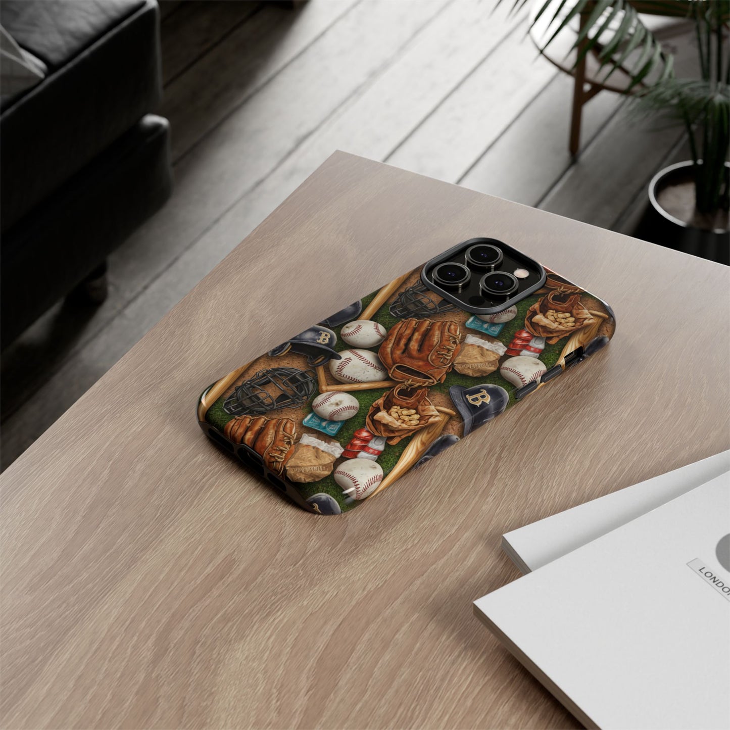 Baseball Gear Collage Phone Case – Vintage Baseball Equipment Sports Tough Case