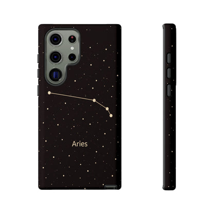 Aries Zodiac Constellation Phone Case – Luxe Gold Celestial Cover