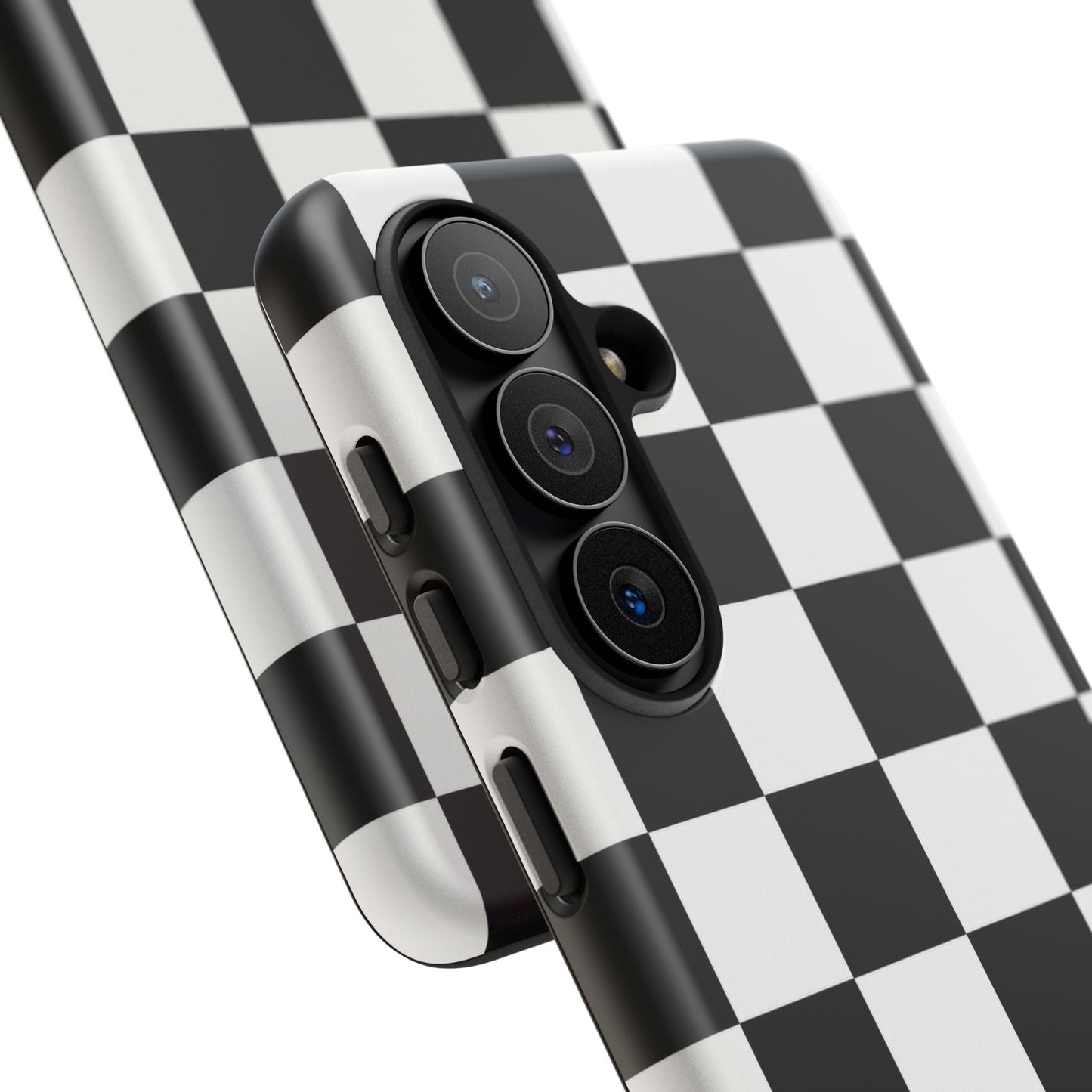 Black & White Checkerboard Phone Case – Classic Aesthetic Tough Protective Case for Iphone, Samsung Galaxy and Pixel