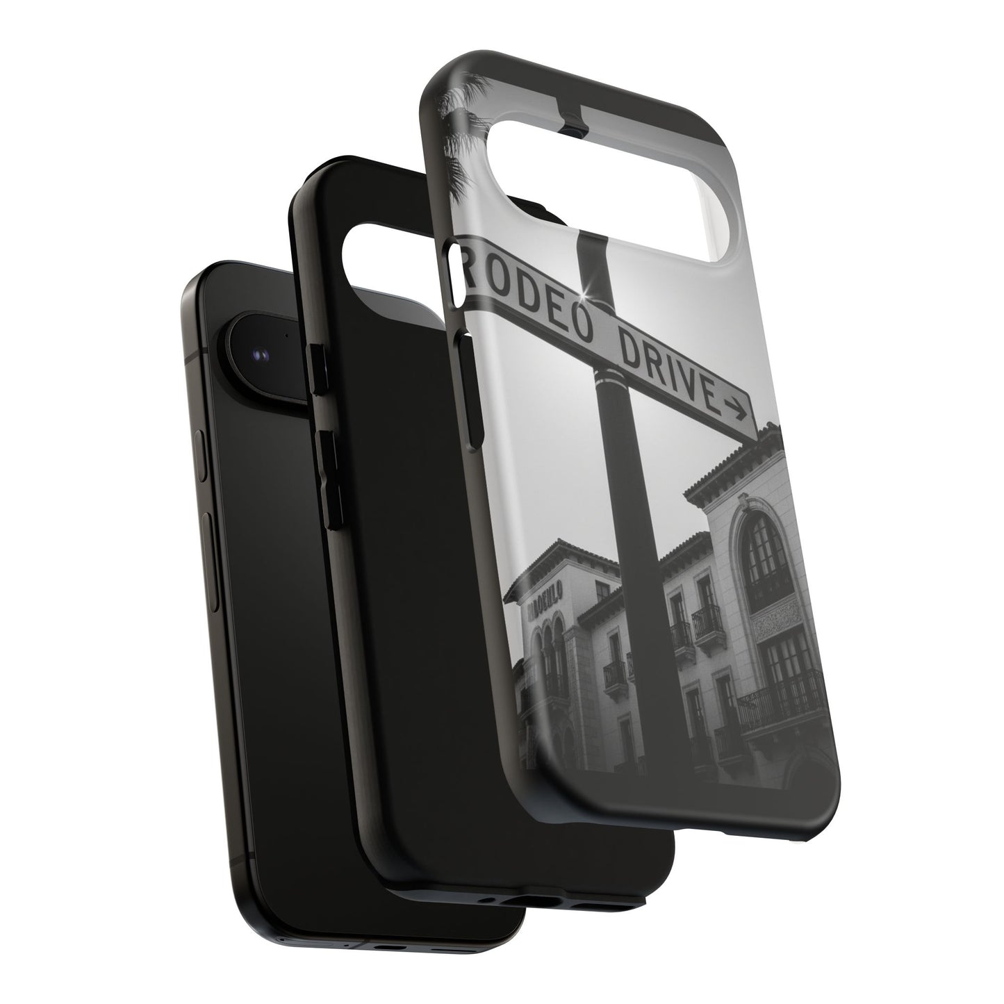 Rodeo Drive Phone Case | Los Angeles Aesthetic Black & White Photography | Luxury LA Street Tough Case for iPhone & Samsung