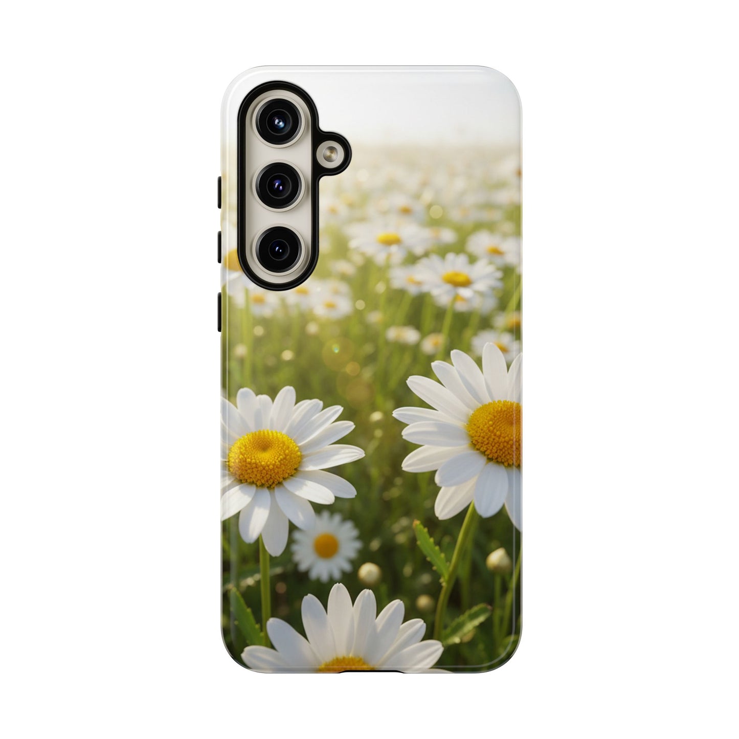Daisy Phone Case – Floral Spring Field Tough Protective Case (iPhone, Samsung, Pixel)