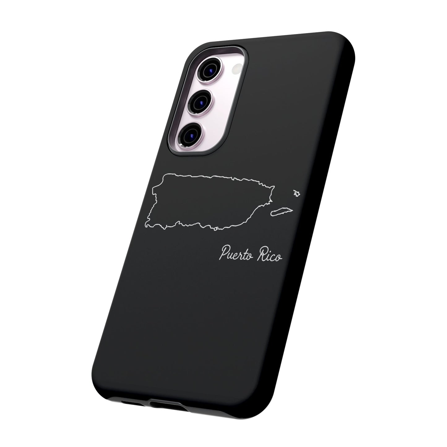 Puerto Rico Outline Phone Case – Minimal Country Map Tough Case (iPhone, Samsung, Pixel)