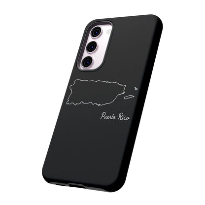 Puerto Rico Outline Phone Case – Minimal Country Map Tough Case (iPhone, Samsung, Pixel)
