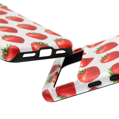 Cute Strawberry Phone Case – Aesthetic Fruit Pattern Protective Cover for Iphone, Samsung Galaxy and Pixel