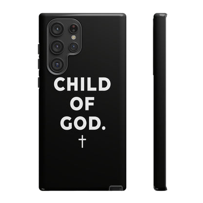 Child of God Phone Case Christian Black Aesthetic Cross Tough Cover