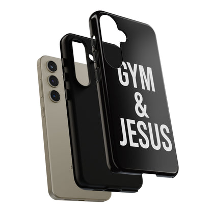 Gym & Jesus Phone Case Christian Faith Workout Gym Motivation Case
