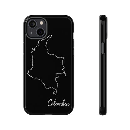 Colombia Outline Phone Case – Minimal Country Map Tough Case (iPhone, Samsung, Pixel)