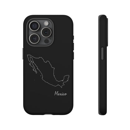 Mexico Outline Phone Case – Minimal Country Map Tough Case (iPhone, Samsung, Pixel)