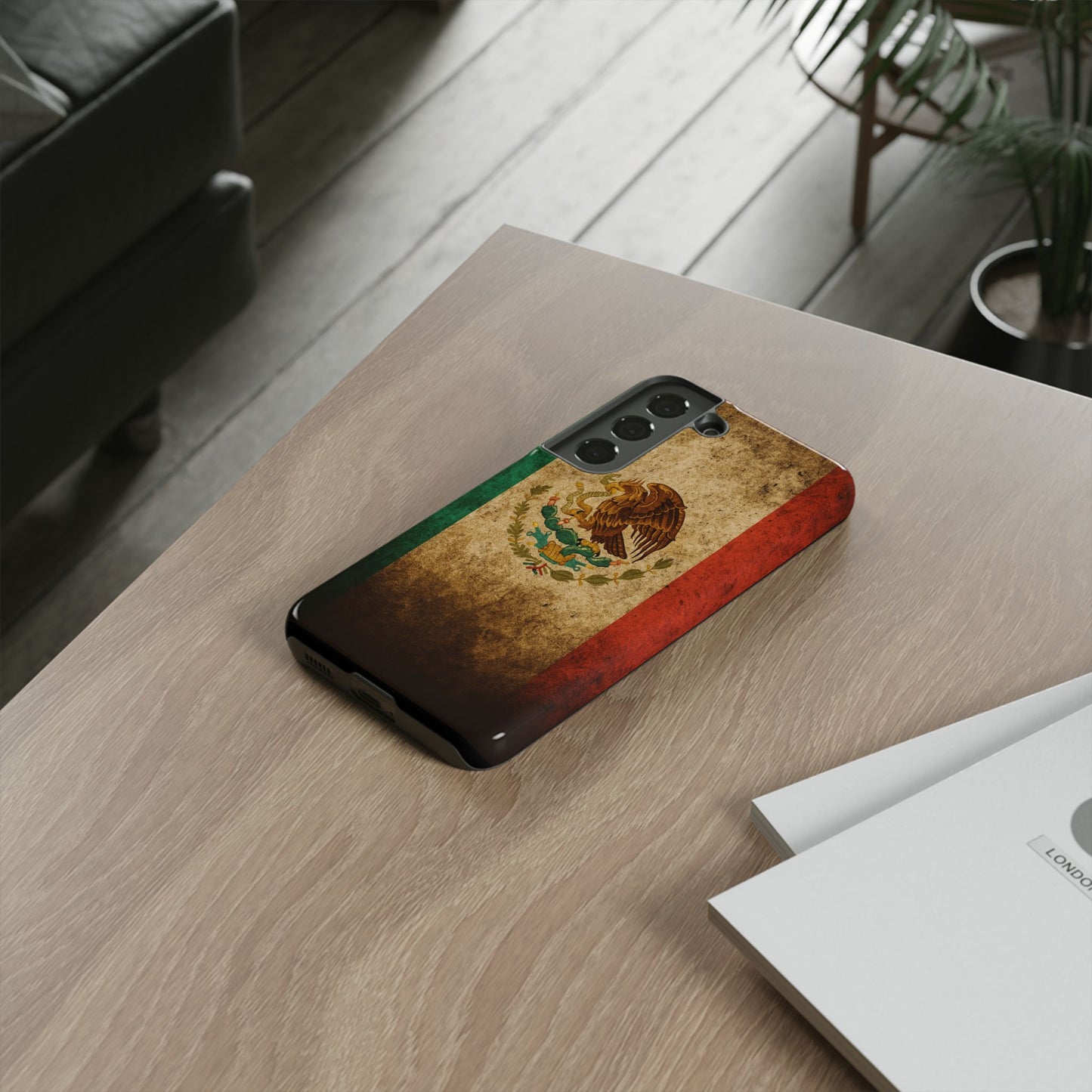 Vintage Mexico Flag Phone Case – Mexican Pride Grunge Flag Aesthetic Tough Case