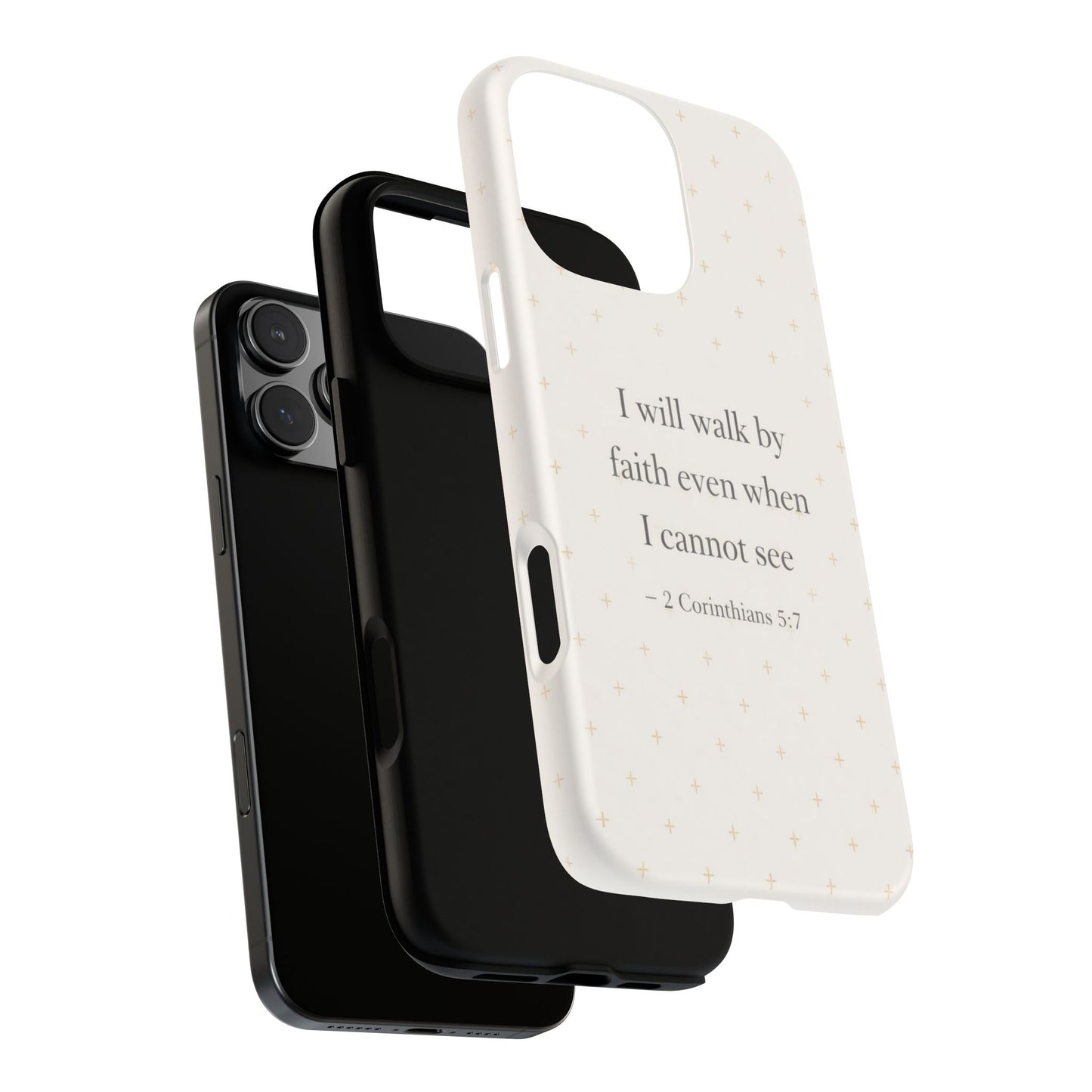 Walk by Faith Phone Case 2 Corinthians 5:7 Christian Bible Cover