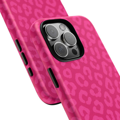 Hot Pink Leopard Print Phone Case – Bold Coquette Leopard Tough Case
