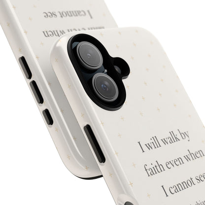 Walk by Faith Phone Case 2 Corinthians 5:7 Christian Bible Cover