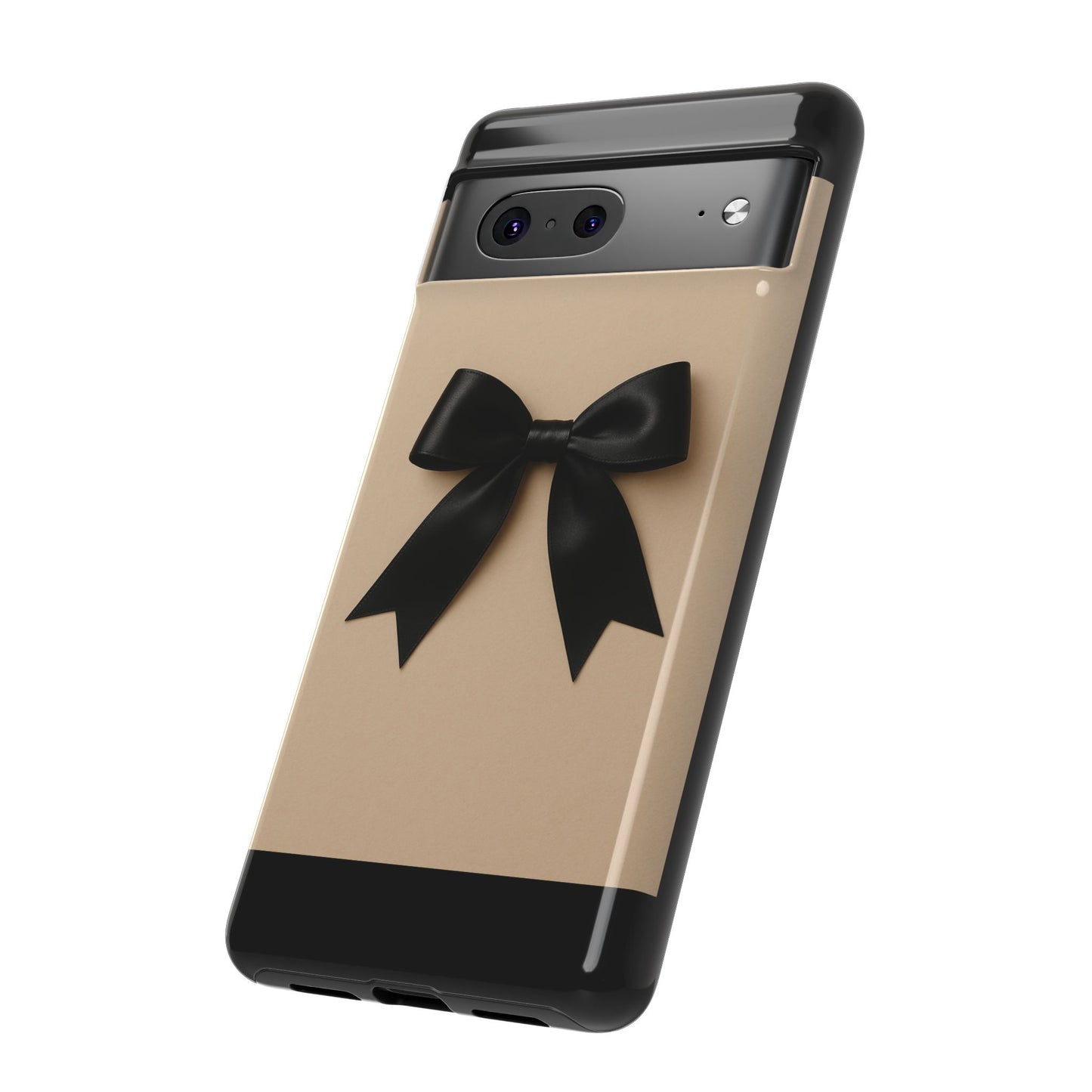 Black Bow Phone Case | Elegant Coquette Bow Design | Chic Neutral Tough Case for iPhone & Samsung