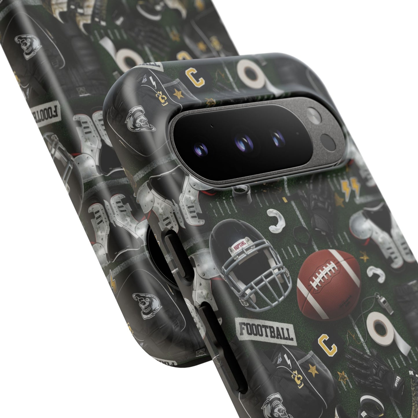 Football Pattern Phone Case – Sports Fan Tough Protective Game Day Case