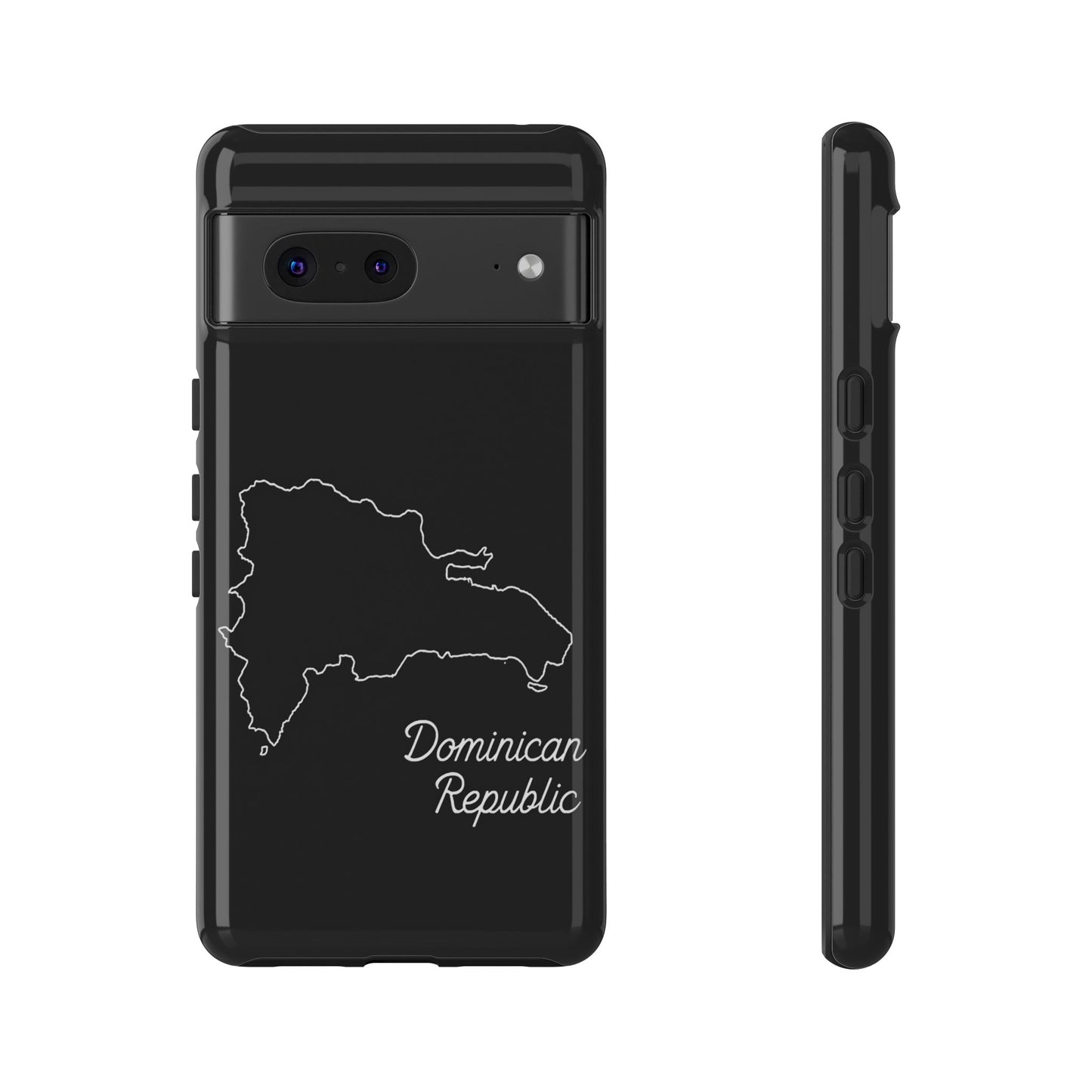 Dominican Republic Outline Phone Case – Minimal Country Map Tough Case (iPhone, Samsung, Pixel)
