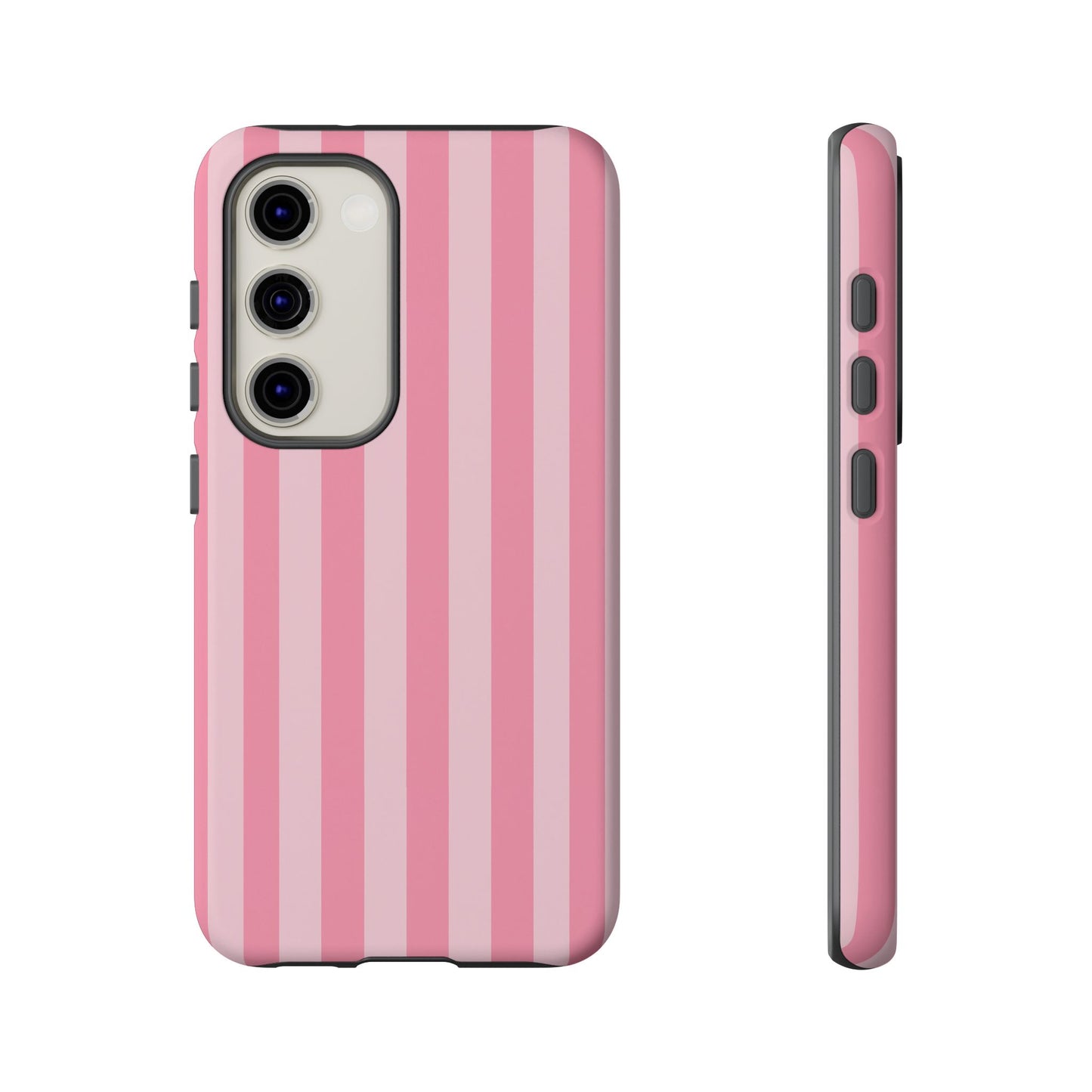 Pink Stripe Phone Case – Pastel Coquette Aesthetic Tough Protective Case