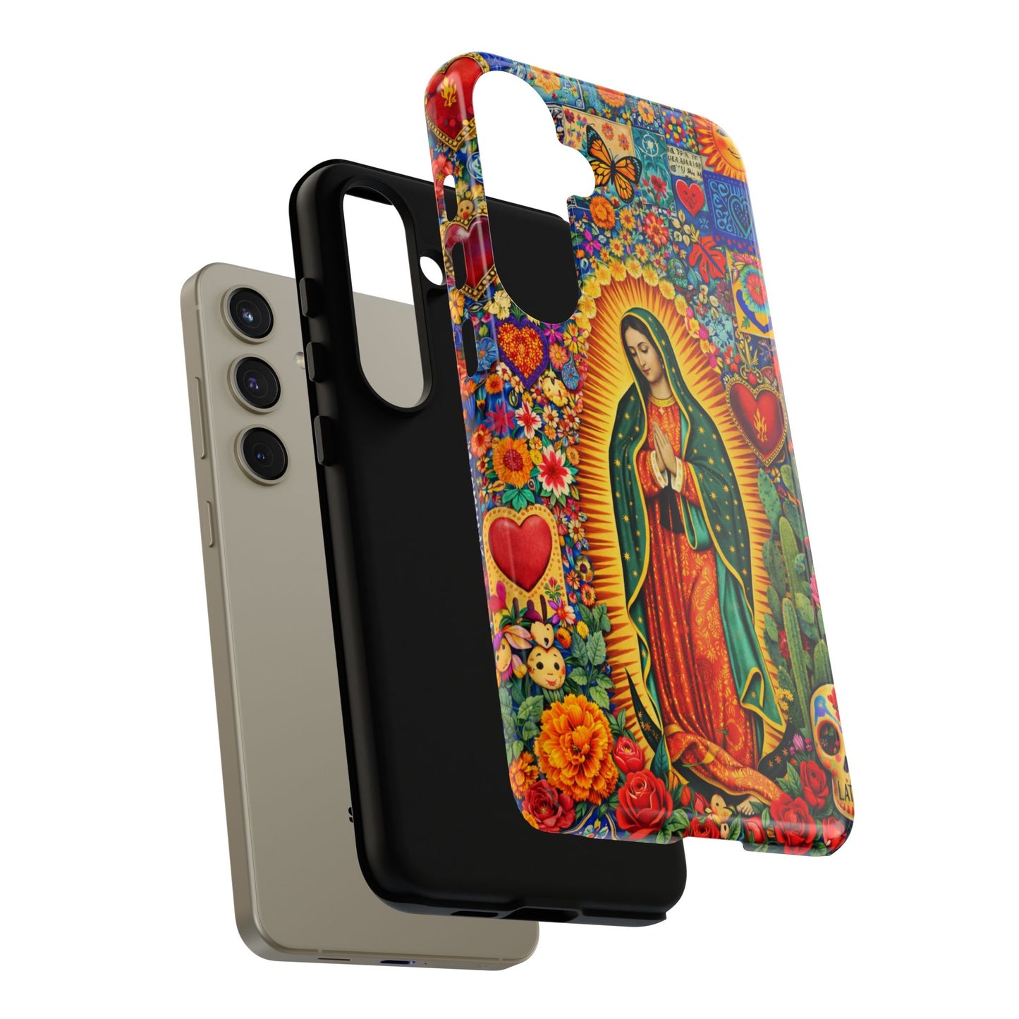 Virgin Mary Guadalupe Phone Case Mexican Folk Art Tough Cover iPhone Samsung