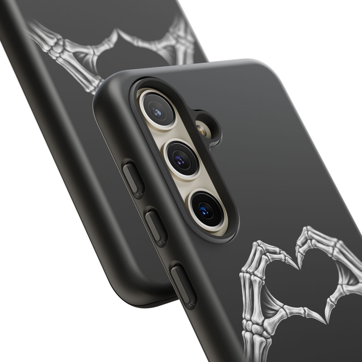 Skeleton Hands Heart Phone Case | Gothic Black Protective Cover