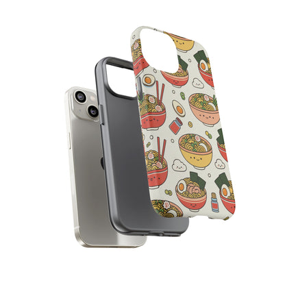 Kawaii Ramen Phone Case – Cute Japanese Food Pattern | Noodle Bowl Aesthetic Case