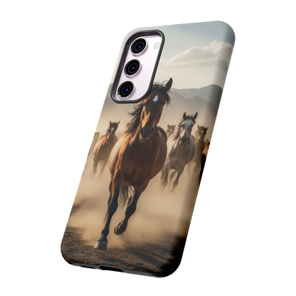 Running Horses Phone Case – Wild Mustang Herd Tough Case (iPhone, Samsung, Pixel)