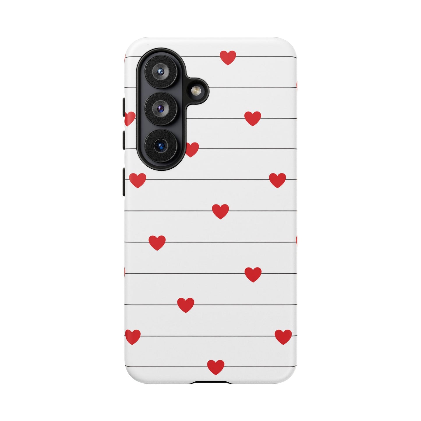 Red Heart Stripe iPhone Case | Tough Shockproof Love Aesthetic Cover