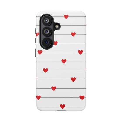 Red Heart Stripe iPhone Case | Tough Shockproof Love Aesthetic Cover