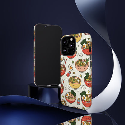 Kawaii Ramen Phone Case – Cute Japanese Food Pattern | Noodle Bowl Aesthetic Case