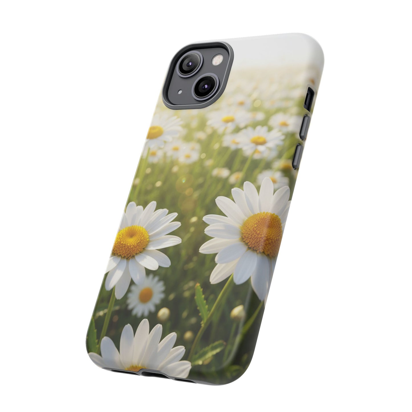 Daisy Phone Case – Floral Spring Field Tough Protective Case (iPhone, Samsung, Pixel)