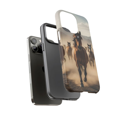 Running Horses Phone Case | Wild Mustang Herd Tough Protective Cover