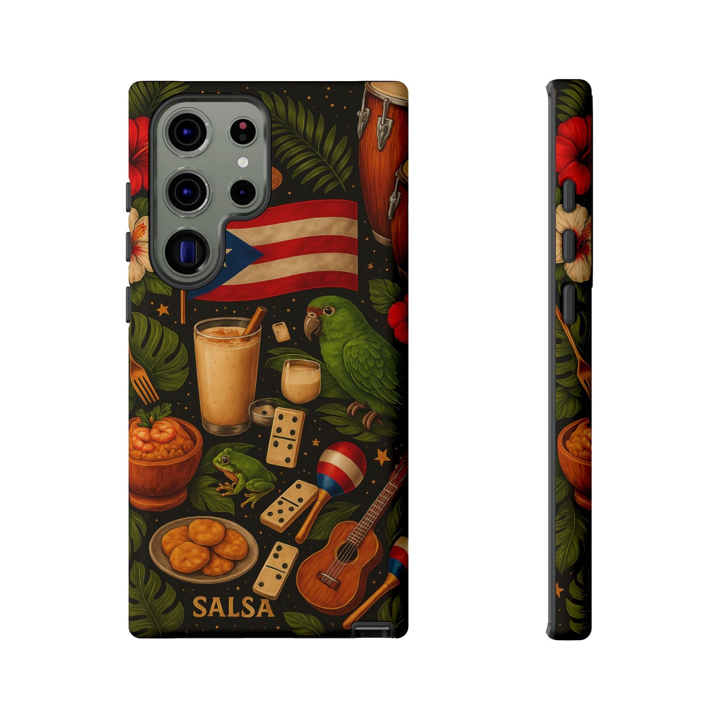 Puerto Rican Culture Phone Case | Boricua Icons Caribbean Aesthetic Tough Protective Case