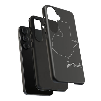 Guatemala Outline Phone Case – Minimal Country Map Tough Case (iPhone, Samsung, Pixel)