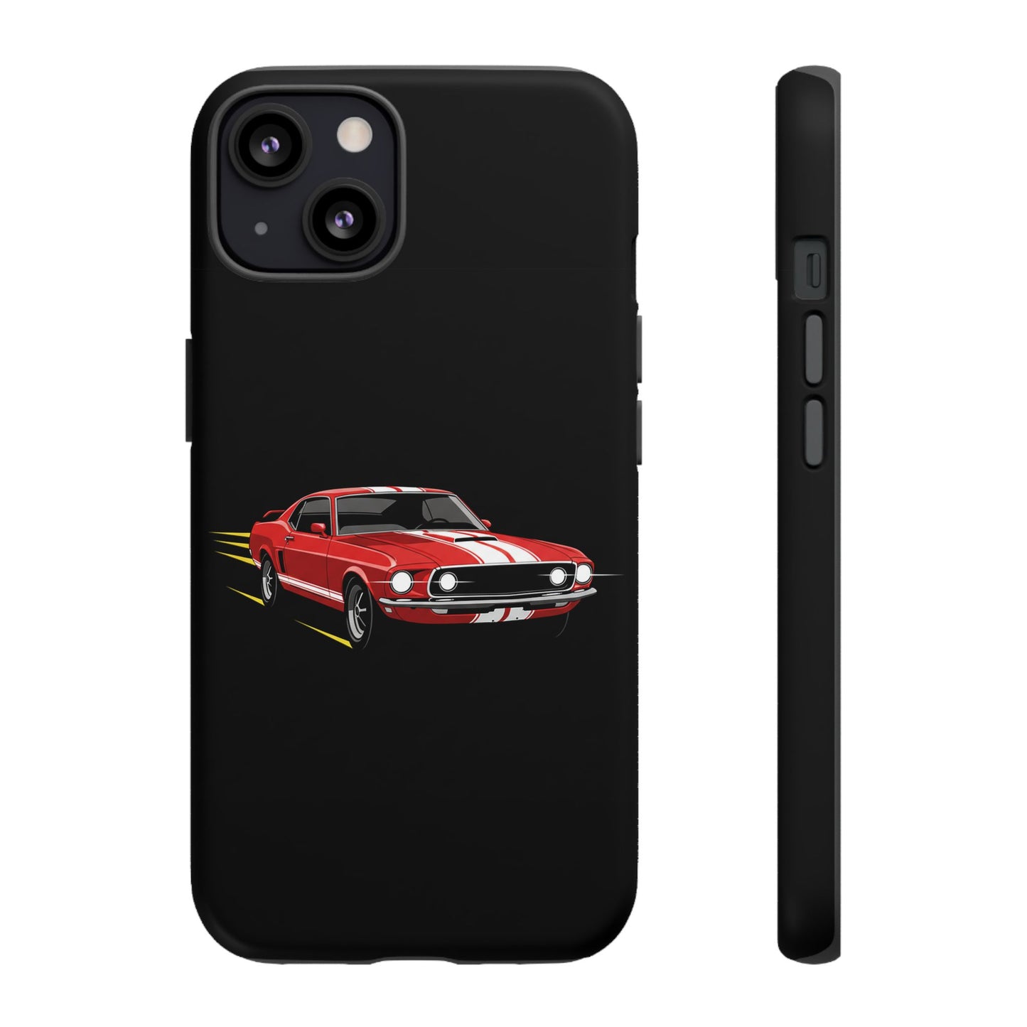 Red Muscle Car Phone Case – Classic Car Racing Tough Protective Case