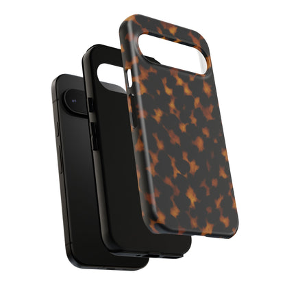 Tortoiseshell Pattern Tough Phone Case | Classic Leopard-Style Protective Cover