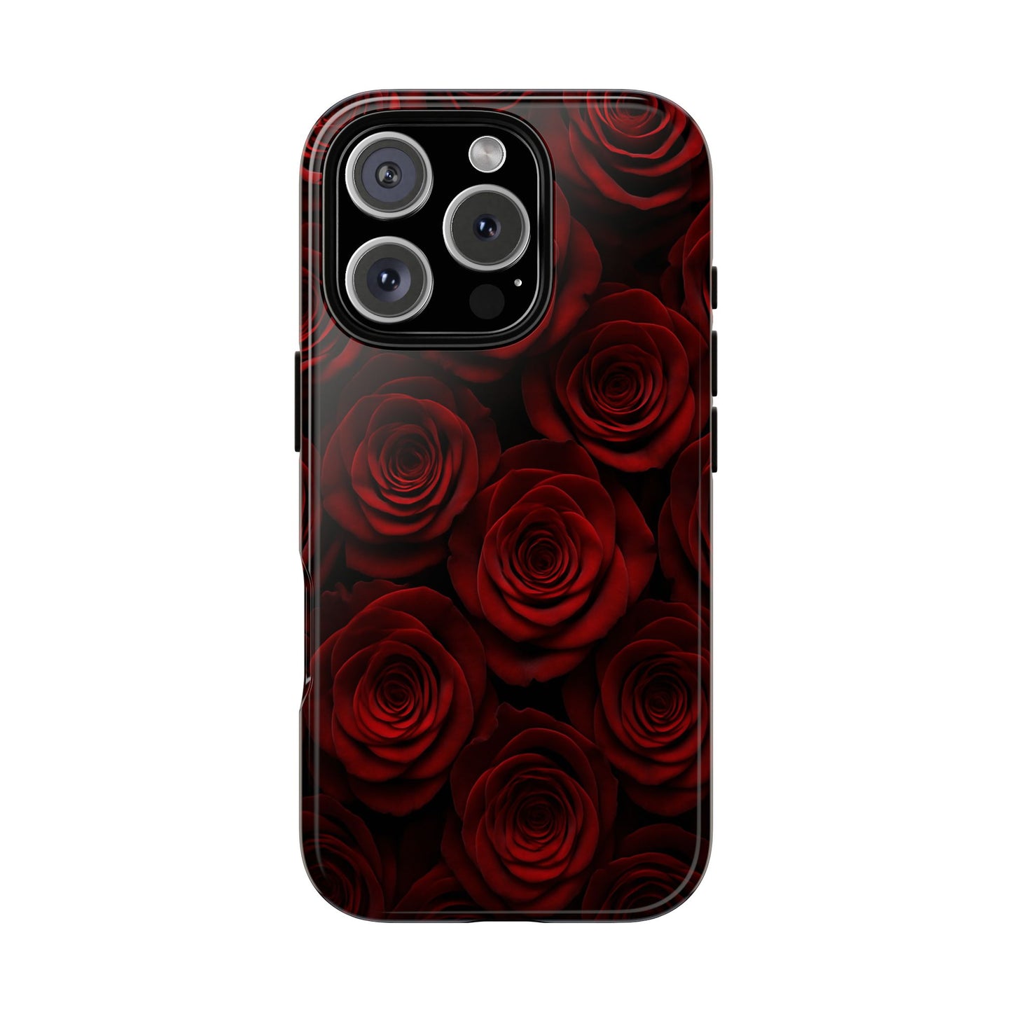 Dark Red Rose Phone Case – Gothic Floral Tough Case (iPhone, Samsung, Pixel)