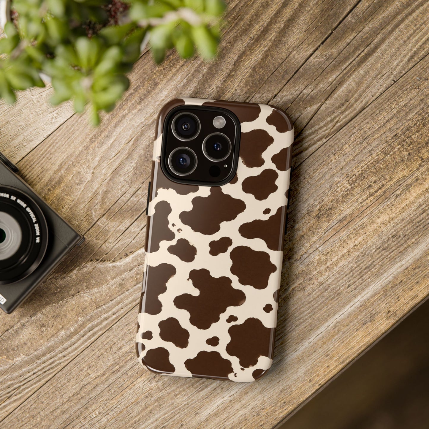 Western Cow Print Tough Phone Case for iPhone Samsung Galaxy Pixel