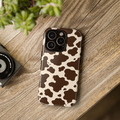 Western Cow Print Tough Phone Case for iPhone Samsung Galaxy Pixel