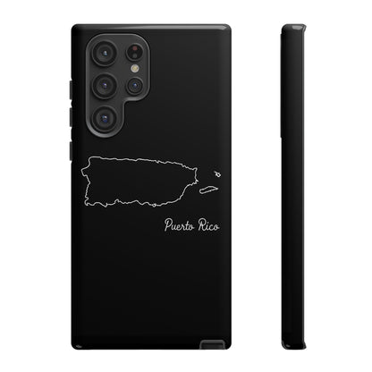 Puerto Rico Outline Phone Case – Minimal Country Map Tough Case (iPhone, Samsung, Pixel)