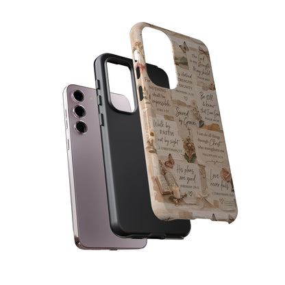 Christian Bible Verse Phone Case | Faith Scripture Aesthetic Floral Christian Case